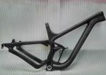 White Carbon Fiber Full Sus Bike Frame , 27.5er Plus Full Suspension Mtb Frame
