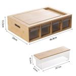 CE Certified Four-Drawer Large Bamboo Kitchen Cutting Board Storage for Food