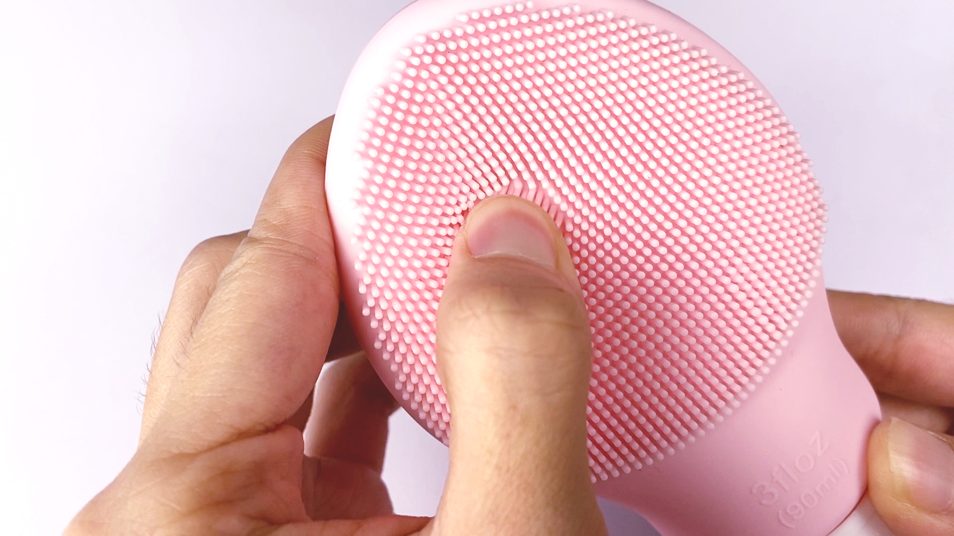 Pink Facial Cleansing Brush Silicone Electric Facial Cleanser