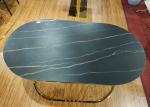 Elegant 130*70*75cm Stainless Steel Marble Dining Table