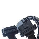 Flat Ribbon Obdii Splitter Cable , Obd2 16 Pin Male To Female Extension Cable