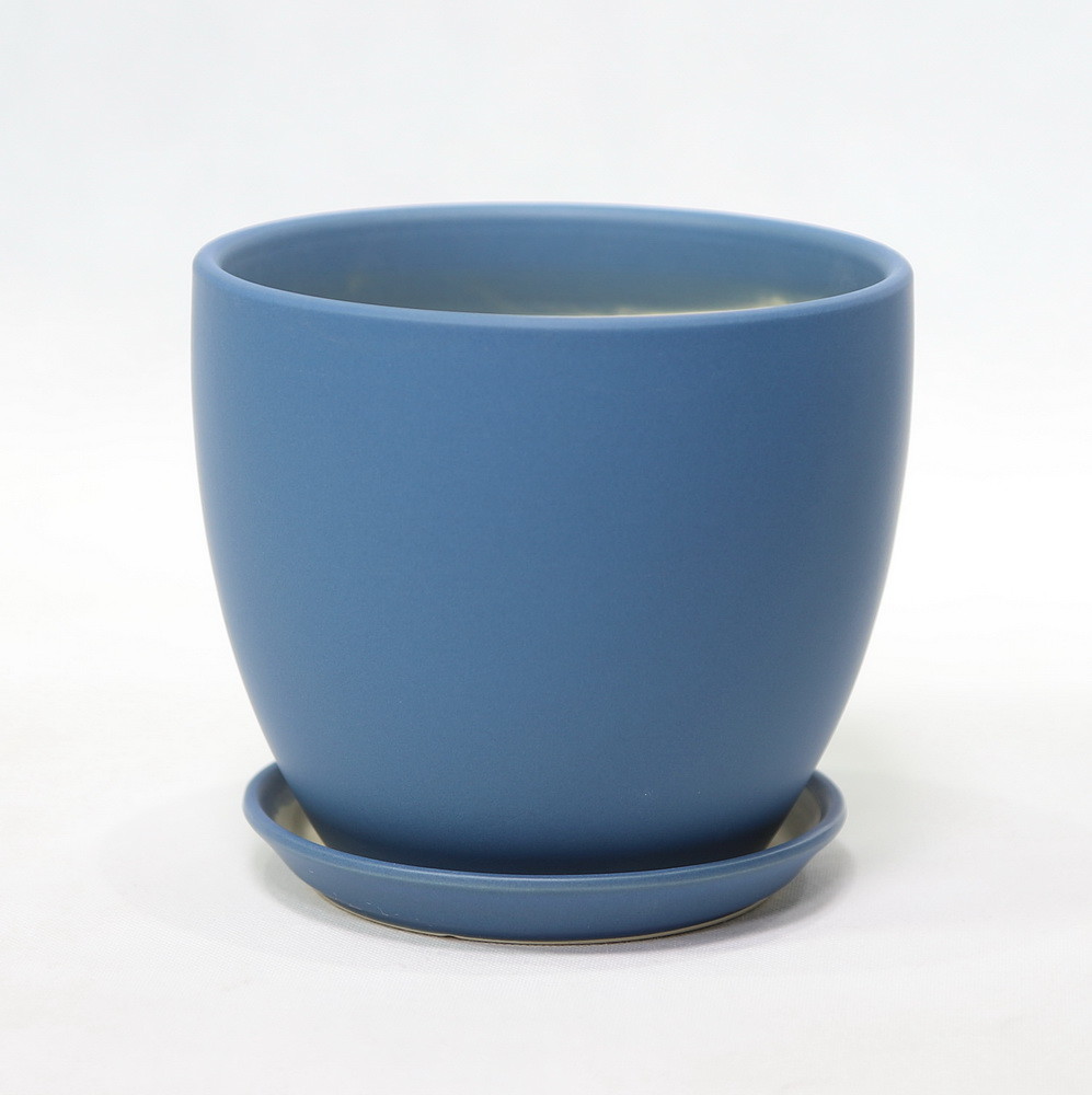 Fireproof High Glossy Finish Round Ceramic Pots For Plants