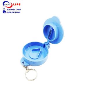 Wholesale Key Chain Pill Box Bottle Holder Splitters Aspirin Keychain Medication Holder Elderly Care 8cm from china suppliers