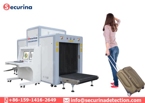 Dual View Imaging Airport Security X Ray Machine , Luggage Scanning Inspection