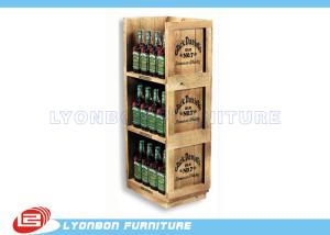 Wholesale Natural Pine Wooden Display Cabinets For Wine Sale , Custom Wood Showcase from china suppliers