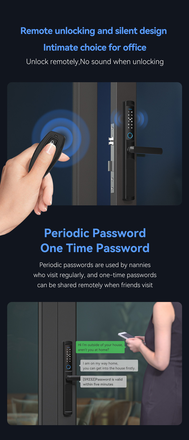 Wifi Control Glass Door Digital Lock ROHS Electronic Smart Door Lock