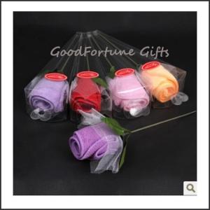 Wholesale cheap promotional creative rose design cotton towel wedding birthday festival gift from china suppliers