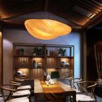 Handmade bamboo weaving art lamp bamboo art dining room bedroom bamboo rattan