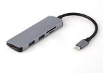 Micro SD TF Slot 5 Watts 3840 * 2160 30HZ 5 IN 1 Type C Adapter