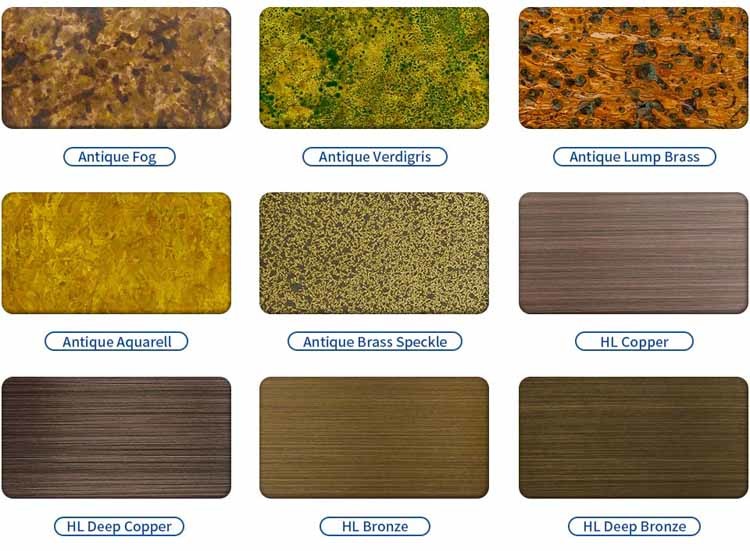 High-End Customization 304 Antique Brass Spotted Stainless Steel Sheet for Artistic Architectural Wall Decor