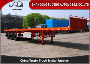 Wholesale 3 axle flatbed truck trailer for sale 40ft or 20ft container delivery trailer from china suppliers