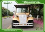 Luxurious Golden Classic Car Golf Carts 6 Person Whole Metal Body
