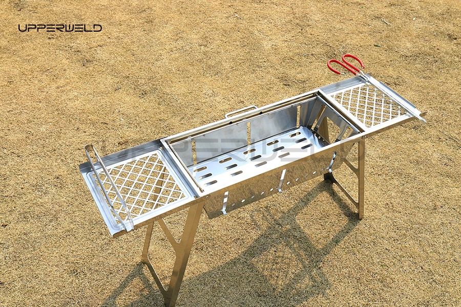 Clean Finishing Portable BBQ Outdoor Grill Foldable Stainless Steel Smokeless Grilling