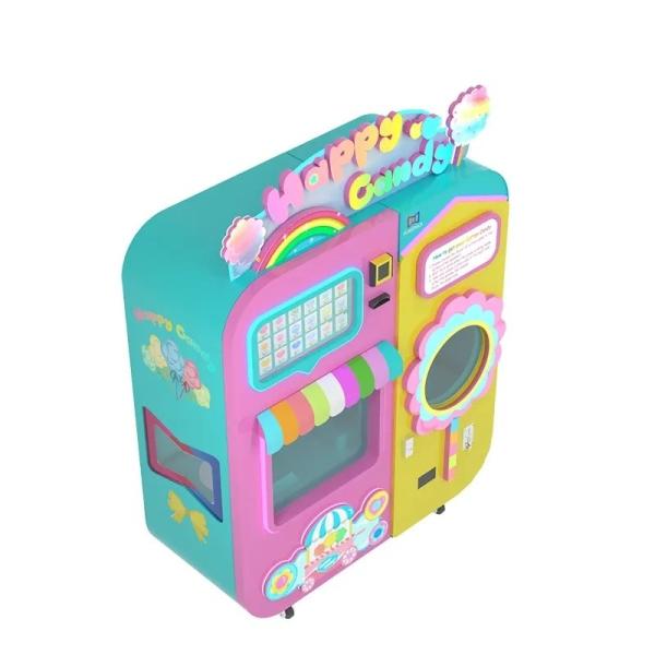 Vending Cotton Candy Machine Pink Dealer ODM Cotton Sugar Candy Making Vending
