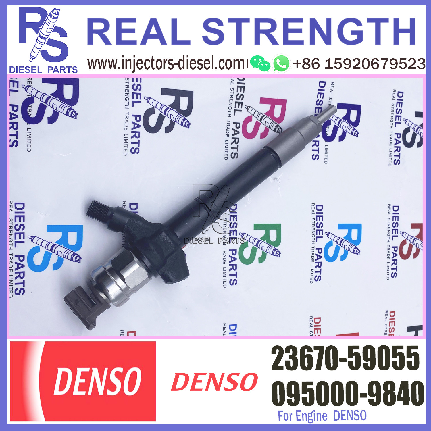 1VD-FTV DENSO Diesel Injector 095000-9840 DCRI109840 23670-51070 23670-59055