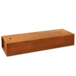 Gas Propane Heating Corten Steel Fire Pit 1200 X 600 X 320mm Courtyard
