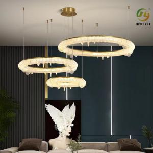 Wholesale Postmodern LED Modern Ring Chandelier Clear Amber For Bedroom from china suppliers