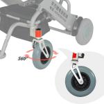 Electromagnetic Brake Aluminum Alloy CE ISO Fold Up Wheelchair