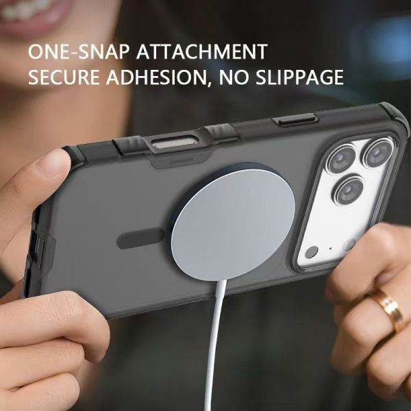 Skin-feel semi-transparent magsafe phone case