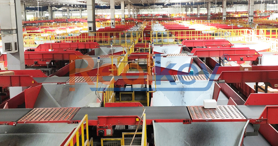 Efficient Sorting Swivel Wheel Sorter Conveyor Carton Sorter For E-Commerce Warehous