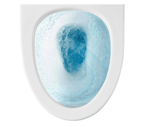 Elongated Ceramic Toilet Two Piece Cotton White 690 * 390 * 760 Mm SWC2721