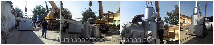 3D Installation Video Provided Hospital Solid Healthcare Waste Dustin Bag Incinerator