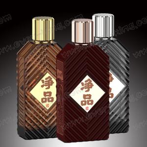 Wholesale Cork Crystal Rum Liquor Glass Bottles Luxury Custom Design 700ml from china suppliers