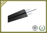 Indoor 2 Core FTTH Fiber Optic Drop Cable Single Mode With Messenger Steel Wire