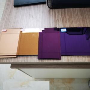 Wholesale Color Purple Champagne Tempered Glass Bathroom Mirror For Decoration from china suppliers