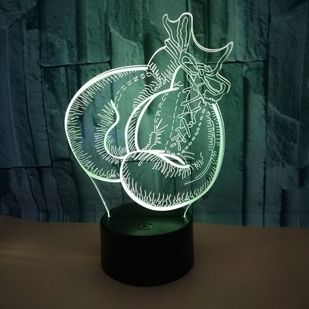 Custom OEM company logo sports explosion models boxing gloves 3D colorful night lights lamp