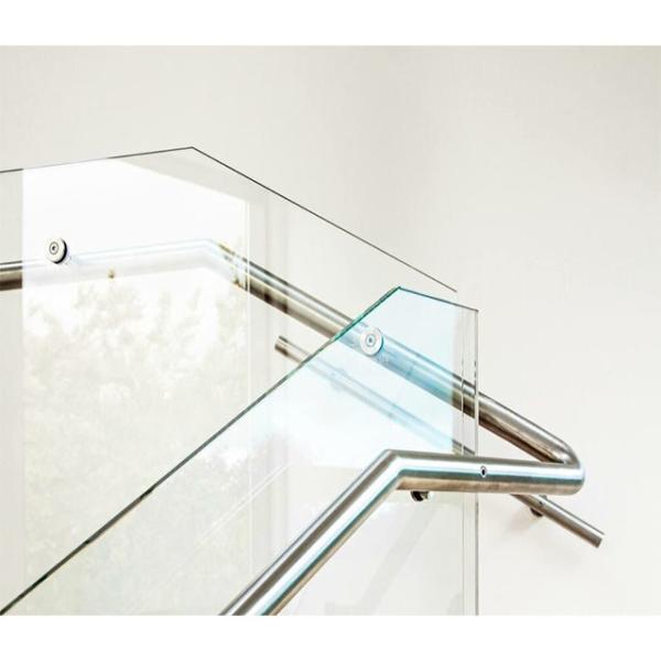 Modern Design Mirror Polishing Handrail Glass Balustrade With Rust Resistance