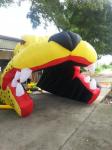 Portable Inflatable football helmet entrance tunnel, football tunnel