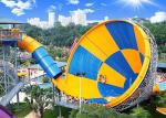 Fun Adult Giant Tornado Water Slide , Outdoor Spiral Amusement Park Water Slide