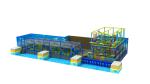 Galvanized Steel Pipe Kids Trampoline Park Nylon Mesh Material Residential Area