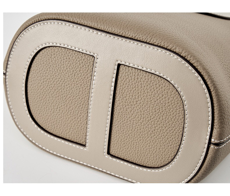 Designer Vintage Cow Leather Female Crossbody Shoulder Handbag Bucket for All Seasons