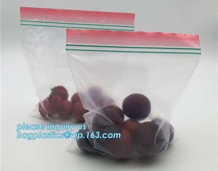 packing clear bag LDPE transparent custom printed zipper bags plastic k bag, transparent custom printed zip