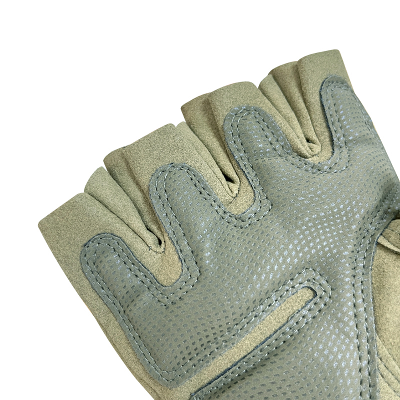 Green Customized Half Finger SKI Protection Training Gloves for Protection