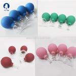 2 Pcs 15/25mm Rust Red Therapy Facial Cellulite Vacuum Cupping Set Silicone