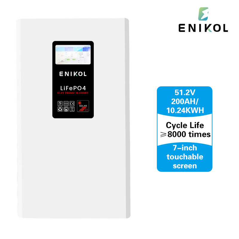 51.2V Lithium Iron Phosphate Battery 48V 200AH Solar Battery with LCD/Touchable Screen