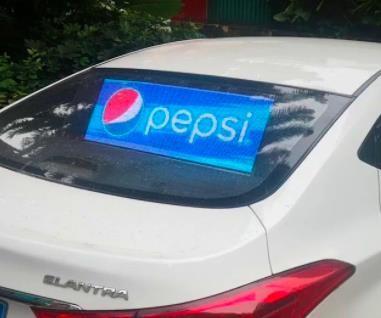 Taxi Transparent Led Display For Rear Window , Advertising Car Window Digital