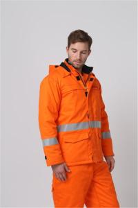 Wholesale 99% Cotton Cold Weather Workwear 50mm FR Tape Cold Weather Work Coat from china suppliers