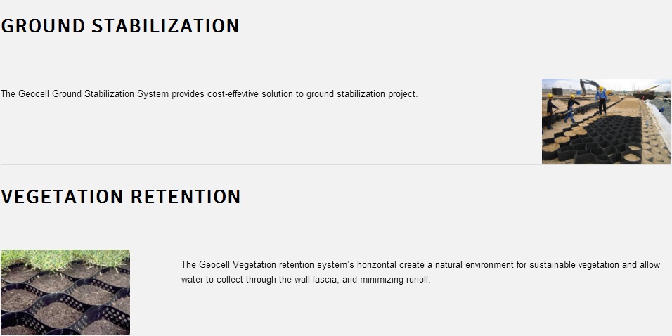 Hdpe Geocell for Erosion control and Slope protection
