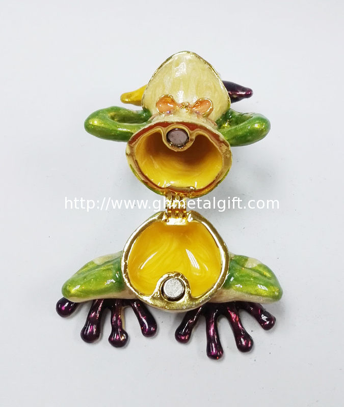 Frog bejeweled box Frog gift box Frog Alloy box Frog trinket box