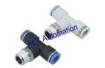 Quick Connect PB Pisco Tee Zinc Brass Pneumatic Tube Fittings