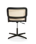 Armless Swivel Rattan Office Chairs