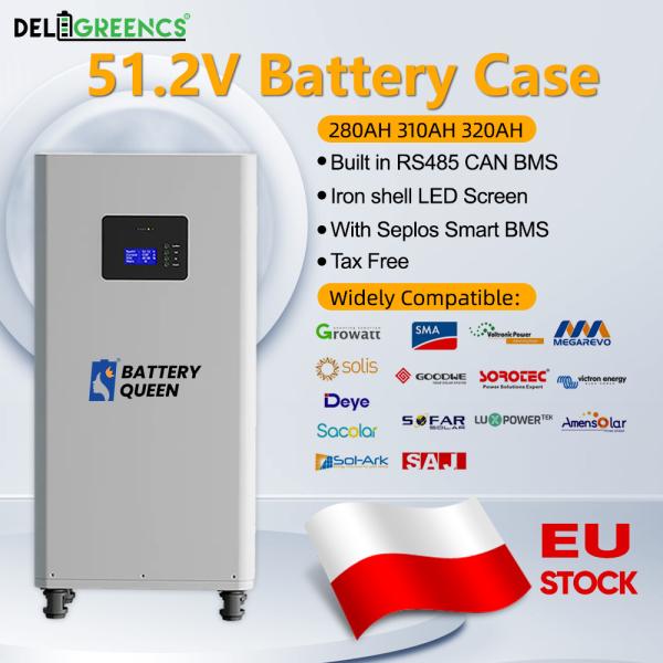 51.2V 300ah Standing Metal Case DIY Kits 16S 200A Seplos BMS For Parallel
