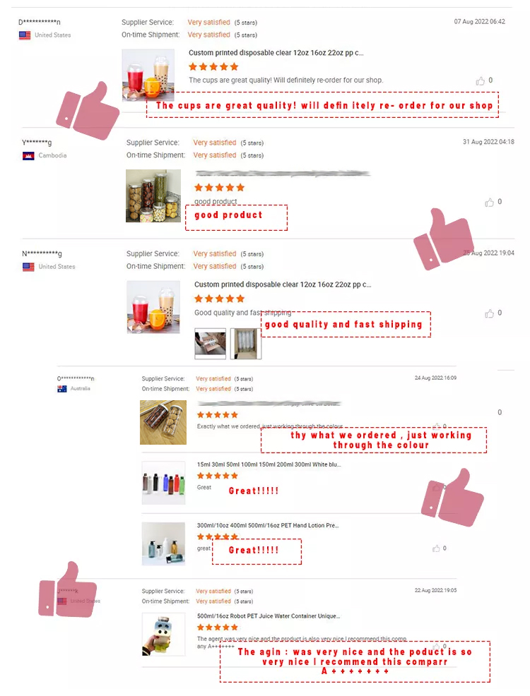 Food Grade Empty Cosmetic Body Scrub Facial Mask Container Pet Clear 30ml 500ml Plastic Jar With Lid