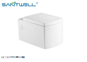 Wholesale Compact One Piece Ceramic Square Wall Hung Toilet For Home Hotel Bathroom from china suppliers