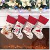 Buy cheap Christmas Stockings Set of 4 Felt Santa Reindeer Snowman Penguin Stockings Xmas from wholesalers