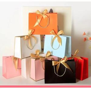 Wholesale Ribbon Handle Cosmetic Paper Bags from china suppliers